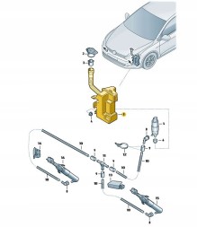 SEAT OE 5Q0955453R 5Q0955449BJ БАК СКЛООМИВАЧА ДЛЯ SKODA AUDI