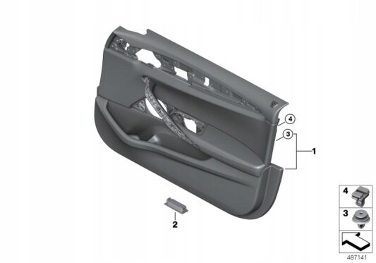 BMW OE Накладка передньої правої двері BMW 5' G30 G31 51417476816