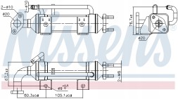 Nissens 989435 Радіатор рециркуляції вихлопних газів nissens 989435