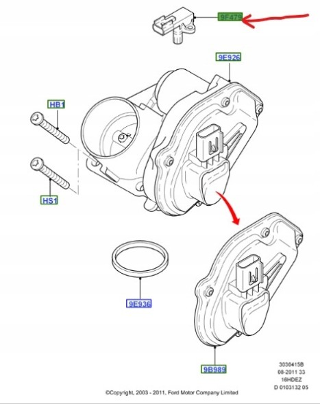 Ford OE 2S6A-9F479-BC ДАТЧИК ТИСКУ ПОВІТРЯ FORD FOCUS KA C-MAX