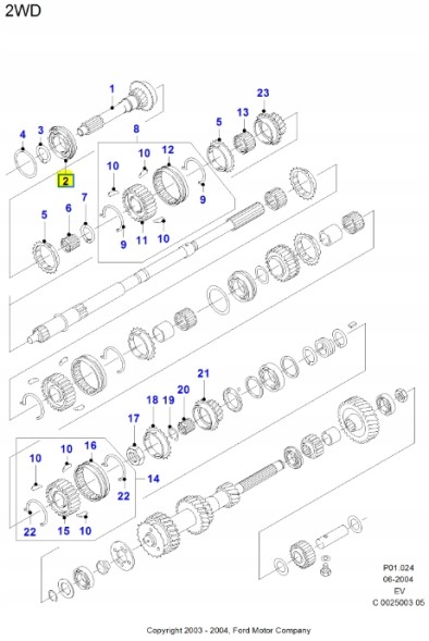 Ford OE Підшипник трансмісії Ford Everest/Endeavor 2003-2006 OE 4118796