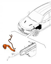 Alfa Romeo OE 670213360 Коротка пробка бака омивача рідини оригінал alfa romeo stelvio