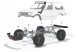 Китай Mitsubishi Pajero I 3D Body Lift Karoserii + 25mm Mitsubishi Pajero 1 3 дверна / Body Lift 25мм / Lift 1 дюйм / гвинти 10.9