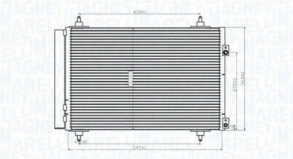 MAGNETI MARELLI 350203820000 Конденсатор радіатора кондиціонування повітря 350203820000