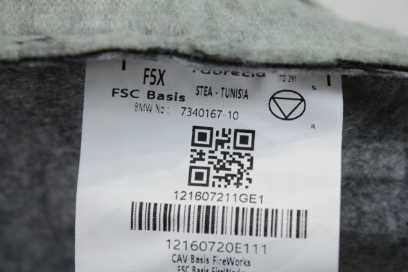 BMW OE 7340167 52107340167 ОБШИВКА СИДІННЯ КРІСЛА CARBON BLACK MINI F54 F55 F56 F57