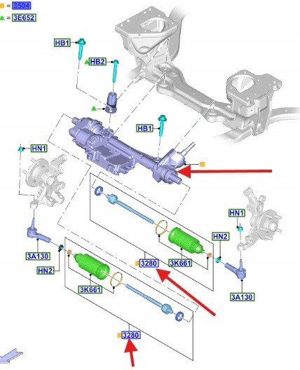 Ford OE КЕРМІВНИЙ РЕЙКУС FORD MUSTANG 2015- 16 OEM 2620091 _ GR3C-3L547-CE