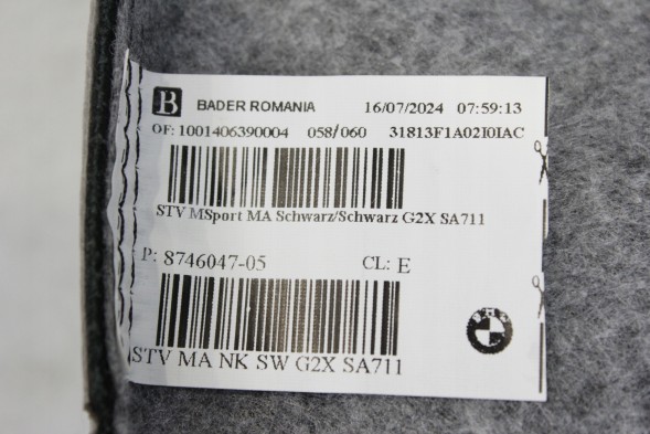 BMW OE 8746047 52108746047 Skóra Vernasca/czarna, szew niebieski (MANL) ОБШИВКА ОББИВКИ СИДІННЯ КРІСЛА ПІД УДІЛ BMW G42 G20 G22 G26 G01 G02