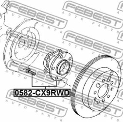 Febest 0582-CX9RWD Задня ступиця колеса 0582-cx9rwd febest