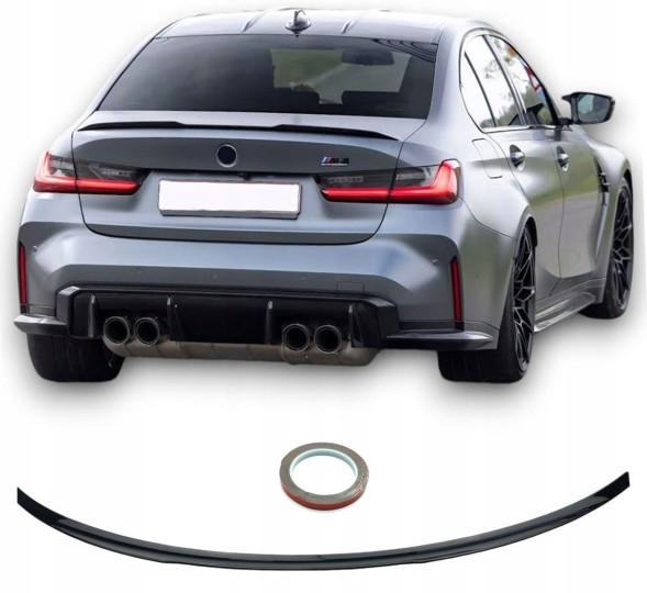 Proteile A03208502 ЗАДНІЙ СПОЙЛЕР НА КРИШКУ БАГАЖНИКА BMW 3 СЕРІЇ G20 ЧОРНИЙ СТИЛЬ M3 CS