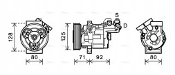 AVA Quality cooling RTAK495 Компресор, кондиціонер ava quality cooling rtak495