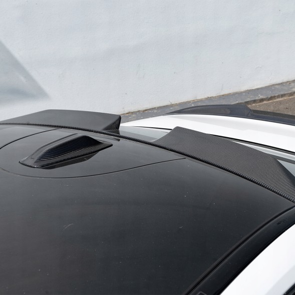 Китай T-509 Карбоновий спойлер на дах BMW M5 G90 / G60 в стилі SOOQOO (Dry-Carbon)