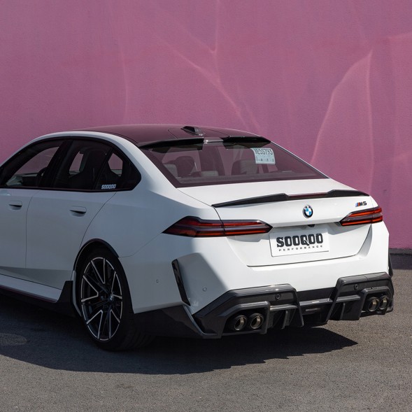 Китай T-509 Карбоновий спойлер на дах BMW M5 G90 / G60 в стилі SOOQOO (Dry-Carbon)