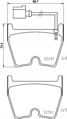 Brembo P 85 152X Brembo p 85 152x набір гальмівних колодок, дискові гальма