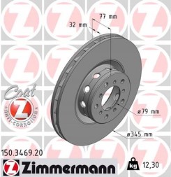 Zimmermann 150.3469.20 Гальмівні диски zimmermann 150.3469.20