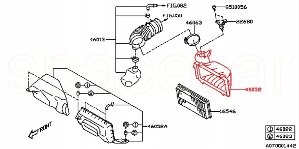 Subaru OE 46052CC010 КОРПУС КРИШКИ ПОВІТРЯНОГО ФІЛЬТРА USA SUBARU BRZ Z11 TOYOTA GR86 2022-