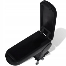 VidaXL G0660074 Регульований підлокітник з відсіком для зберігання VW New Polo 2011, чорний, ABS