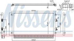 Nissens 941294 Конденсатор радіатора кондиціонування повітря 941294 nissens