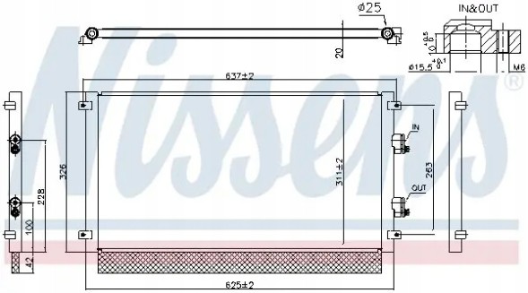 Nissens 941294 Конденсатор радіатора кондиціонування повітря 941294 nissens