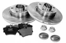 GT-Parts GT343648x2, GT43627 2× Гальмівний диск GT-Parts задній суцільний 280 мм 5 отворів + Гальмівні колодки GT-Parts задні для Renault Trafic II та Nissan Primastar
