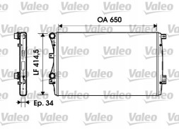 Valeo 732872 Радіатор, система охолодження двигуна valeo 732872