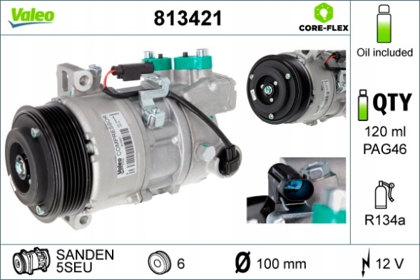 Valeo 813421 Компресор кондиціонера valeo 813421