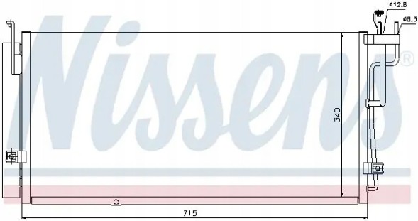 Nissens 94823 Конденсатор радіатора кондиціонування повітря 94823 nissens