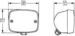 Hella 2NE 003 030-167 Лампа протитуманна задня l/p porsche 911, 911 targa 03.74-08.89