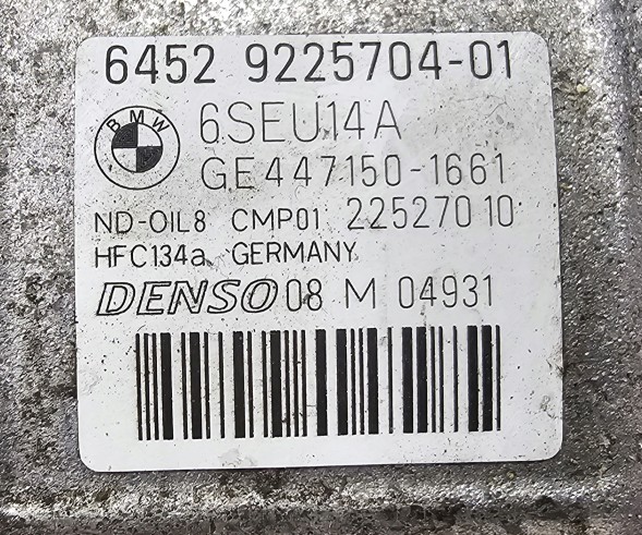 BMW OE 9225704 OE BMW НОВИЙ ОРГ КОМПРЕСОР BMW E90 E91 E92 E93 F25