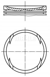 Mahle 063 55 00 Поршень двигуна 063 55 00 mahle альфа ромео 155 156