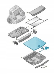 Volkswagen OE 5NN858855HCA9 Підлога багажного відділення чорна ASO VW SEAT