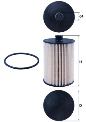 KX226D MAHLE ORIGINAL Фільтр палива