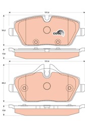 GDB1870 TRW Комплект гальмівних колодок з 4 шт дисків