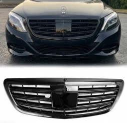 Dac MB S KLASA 222 FACELIFT ATRAPA GRILL CZARNA BLACK MERCEDES W222 222 KAMERA NIGHT VISION 2013-2020 222-S65 MERCEDES S KLASA W222 222 LIFT AMG РЕШІТКА ПЕРЕДНЬОЇ ПАНЕЛІ ЧОРНА 2013-2020
