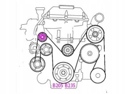 Dayco 6P496859056412 SAAB 9-5 95 B205 B235 НАТЯГУВАЧ РЕМЕНЯ РЕМІНЬ РОЛИК 1999-2010