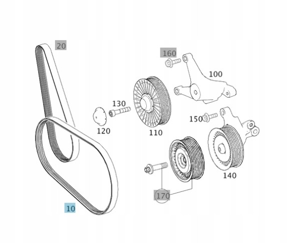 Mercedes-Benz OE 002 993 4296 ремінь клиновий багатопазовий