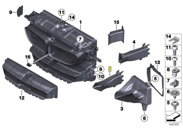 BMW OE 51747370384 BMW P канал охолодження гальмівного тунелю F06 F12 F13
