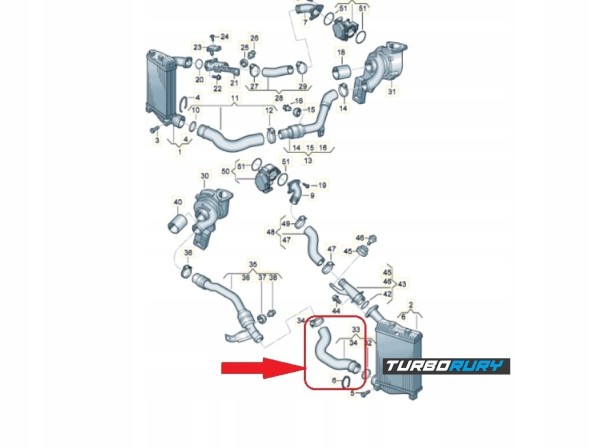 Turborury 2506700025698 Труб інтеркулера турбо vw touareg 7p 4.2 tdi