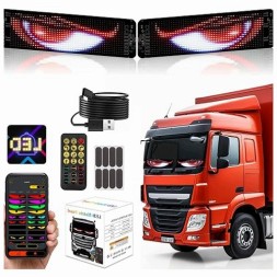 AD BRAKE B0FRRCXR57 Автомобільна LED лампа DEVIL EYES RGB з керуванням через додаток смартфона, 2 шт., сталевий колір