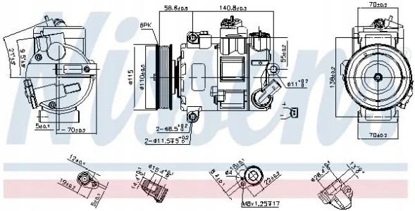 Nissens 890632 Компресор компресора кондиціонера 890632 nissens