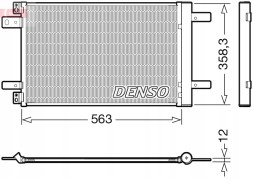 Denso DCN21032 Охолоджувач кондиціонера citroen peugeot c4 13- / pe