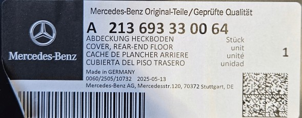 Mercedes-Benz OE A 213 520 34 00 Б/у кришка під двигун Mercedes 205 213 238 257