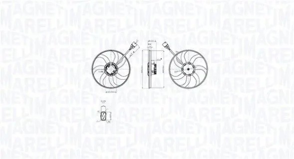 MAGNETI MARELLI 069422875010 Вентилятор радіатора 069422875010 magneti marelli