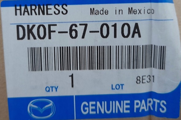 Mazda OE Б/у джгут передній електричний OE- Mazda 2 DK0F67010A