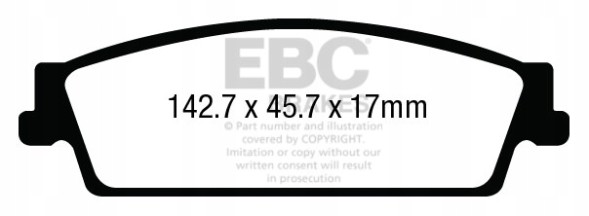 EBC DP63022 Гальмівні колодки greenstuff ebc brakes cadillac escalade escalade esv cadil