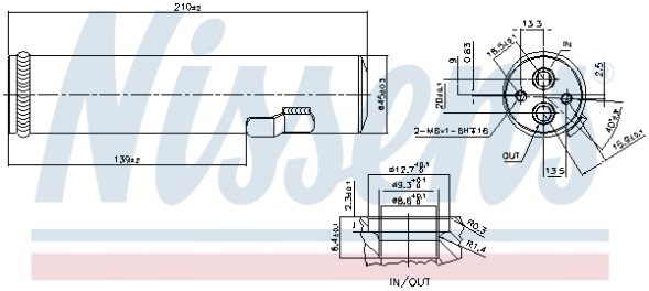 95601 NISSENS Фільтр осушувач системи кондиціонування