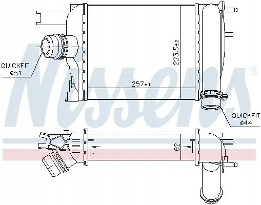 Nissens 96529 Інтеркулер охолодження повітря 96529 nissens