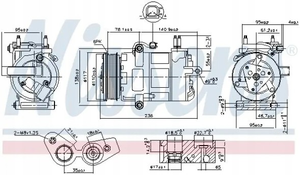 Nissens 890217 Компресор кондиціонера 890217 nissens