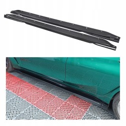Китай 432380741 НАКЛАДКИ ПОРОГІВ ПЛАНКИ ПІД БІЧНІ ПОРОГИ AX STYLE BMW G80 G81 G82 G83 CARBON