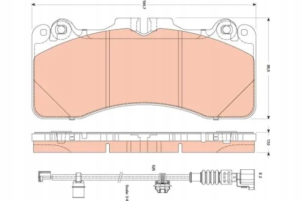 TRW GDB3506 Гальмівні колодки передні gdb3506 trw lexus ls iv