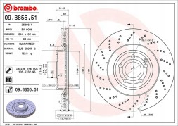 Brembo 09.B855.51 Гальмівні диски brembo 09.B855.51